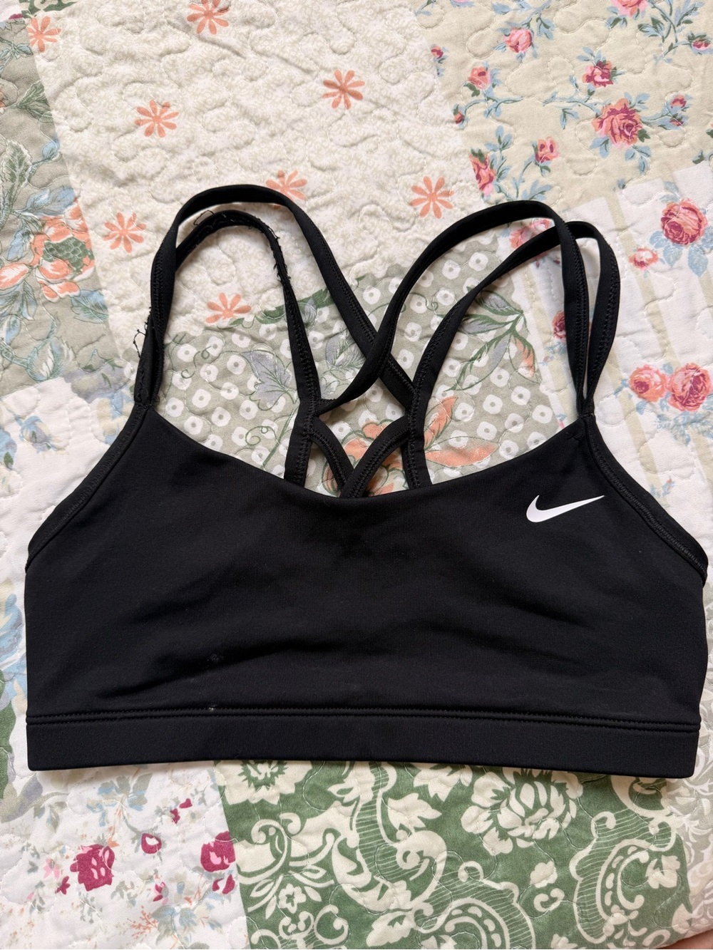 Nike Black Strappy Cross-Back Sports Bra